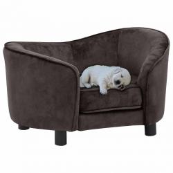 Canapé pour chien Marron 69x49x40 cm Peluche alsavelo
