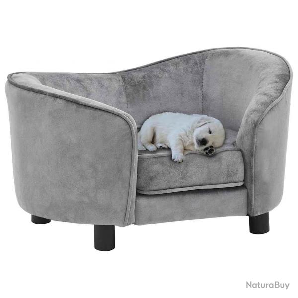 Canap pour chien Gris 69x49x40 cm Peluche alsavelo