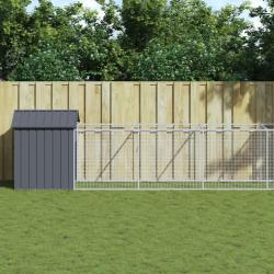 Niche pour chien avec toit anthracite acier galvanisé alsavelo