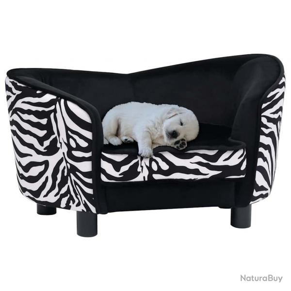 Canap pour chien Noir 68x38x38 cm Peluche alsavelo