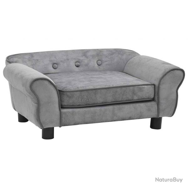 Canap pour chien Gris 72x45x30 cm Peluche alsavelo