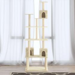 Arbre à chat avec griffoirs en sisal Crème 188 cm alsavelo