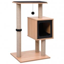 Arbre à chat avec tapis à gratter en sisal 82 cm alsavelo