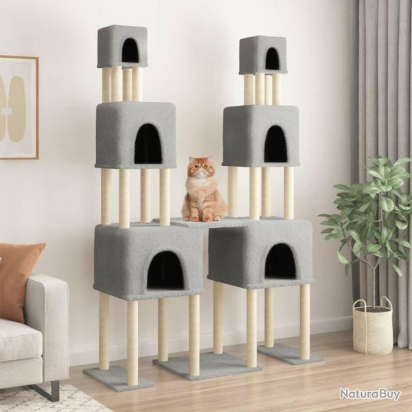 Arbre  chat avec griffoirs en sisal Gris clair 199 cm alsavelo