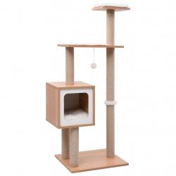 Arbre à chat avec tapis à gratter en sisal 123 cm alsavelo