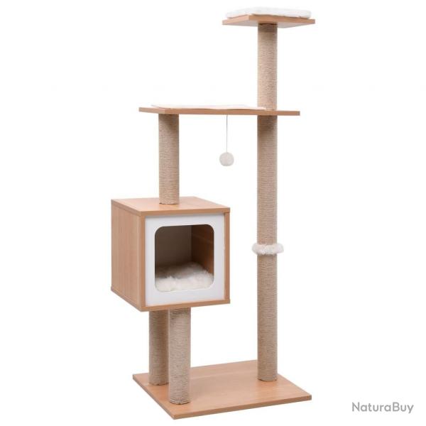 Arbre  chat avec tapis  gratter en sisal 123 cm alsavelo