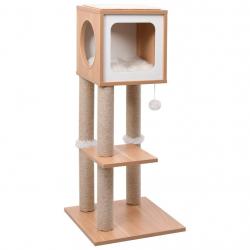 Arbre à chat avec tapis à gratter en sisal 90 cm alsavelo