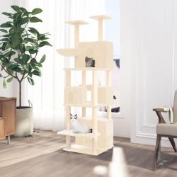 Arbre à chat avec griffoirs en sisal Crème 180 cm alsavelo