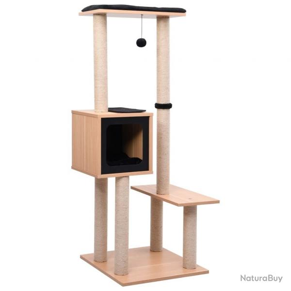 Arbre  chat avec tapis  gratter en sisal 129 cm alsavelo