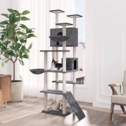 Arbre à chat avec griffoirs en sisal Gris foncé 191 cm alsavelo