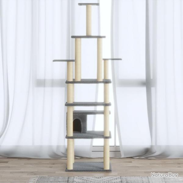 Arbre  chat avec griffoirs en sisal Gris clair 183 cm alsavelo