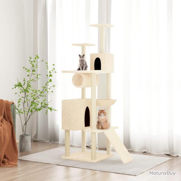 Arbre  chat avec griffoirs en sisal Crme 168 cm alsavelo
