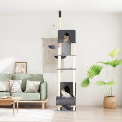 Arbre à chat du sol au plafond Gris foncé 277-303 cm alsavelo