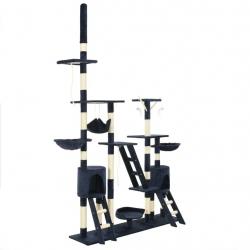 Arbre à chat avec griffoirs en sisal 230-250 cm Bleu alsavelo