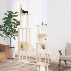 Arbre à chat avec griffoirs en sisal Crème 279 cm alsavelo