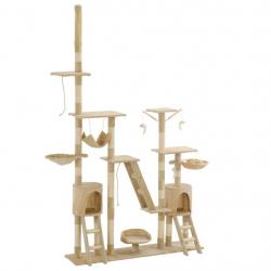 Arbre à chat avec griffoirs en sisal 230-250 cm Beige alsavelo
