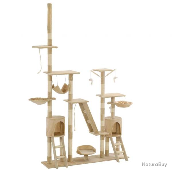 Arbre  chat avec griffoirs en sisal 230-250 cm Beige alsavelo