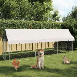 Chenil extérieur avec toit 400x100x150 cm alsavelo