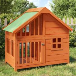 Chenil marron 96x60,5x87 cm bois de pin solide alsavelo