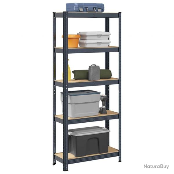 tagre de rangement 5 niveaux Anthracite Acier bois ingnierie alsavelo