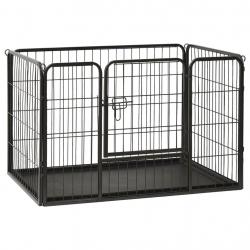 Parc pour chiots Acier 91,5x59x61 cm alsavelo