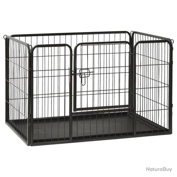 Parc pour chiots Acier 91,5x59x61 cm alsavelo