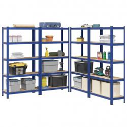 Étagères de rangement à 5 niveaux 4 pcs bleu alsavelo
