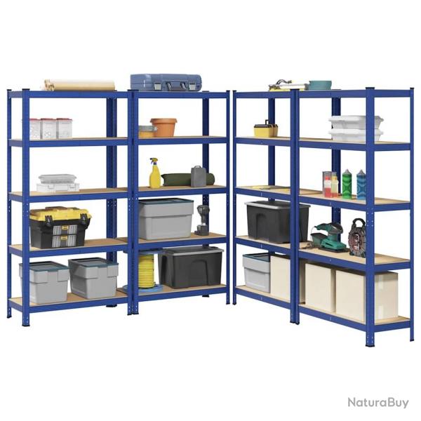 tagres de rangement  5 niveaux 4 pcs bleu alsavelo