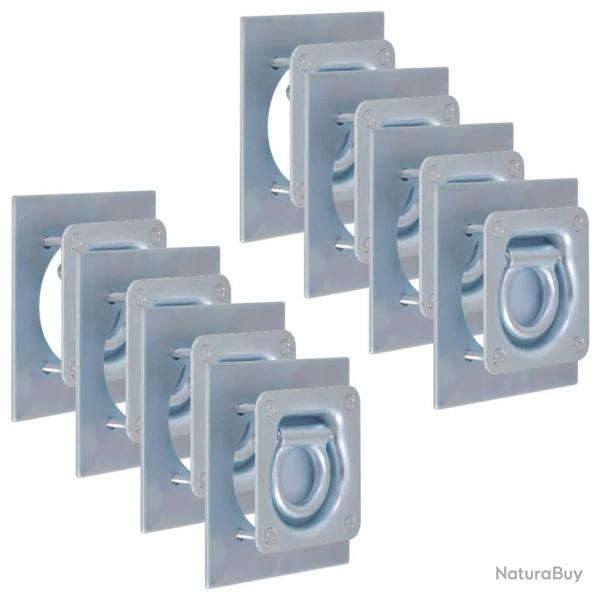 Anneau d'arrimage pour remorque 8 pcs Acier galvanis 2000 kg alsavelo