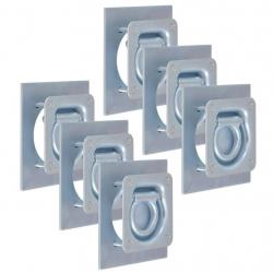 Anneau d'arrimage pour remorque 6 pcs Acier galvanisé 2000 kg alsavelo