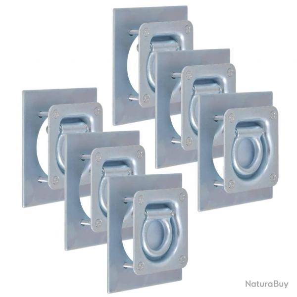 Anneau d'arrimage pour remorque 6 pcs Acier galvanis 2000 kg alsavelo