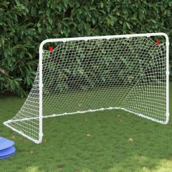 But de football blanc 122x81x81 cm acier alsavelo