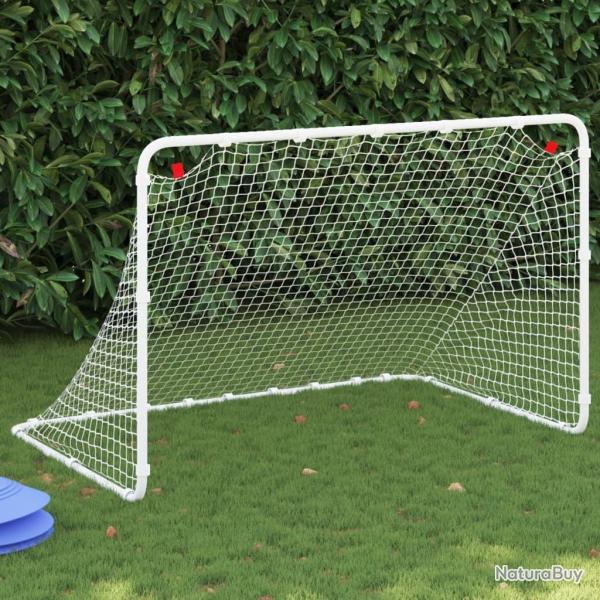 But de football blanc 122x81x81 cm acier alsavelo