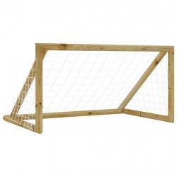 But de football avec filet 160x80x100 cm Bois de pin imprégné alsavelo