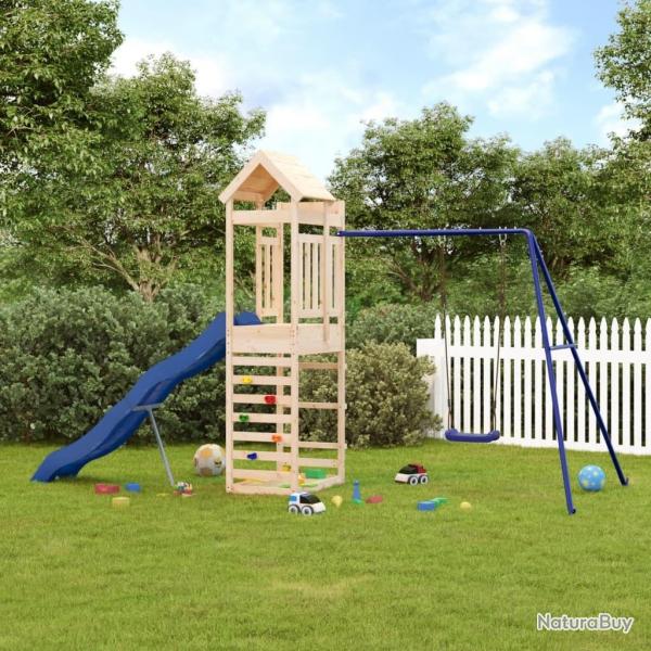 Aire de jeux d'extrieur bois de pin massif alsavelo