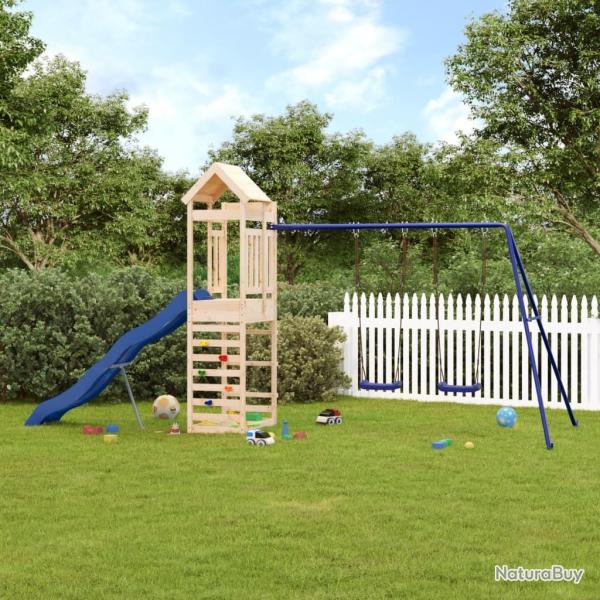Aire de jeux d'extrieur bois de pin massif alsavelo