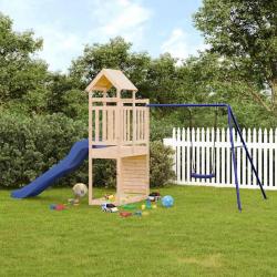 Aire de jeux d'extérieur bois de pin massif alsavelo