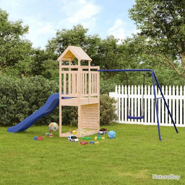 Aire de jeux d'extrieur bois de pin massif alsavelo