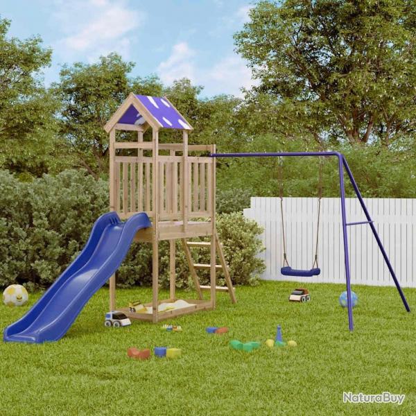 Aire de jeux d'extrieur bois de pin imprgn alsavelo