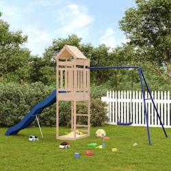 Aire de jeux d'extérieur bois de pin massif alsavelo