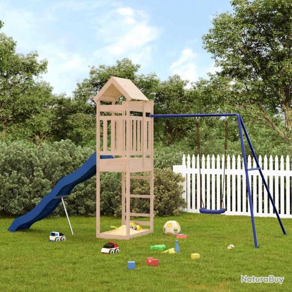 Aire de jeux d'extrieur bois de pin massif alsavelo