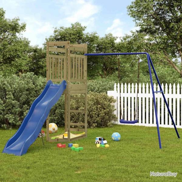 Aire de jeux d'extrieur bois de pin imprgn alsavelo