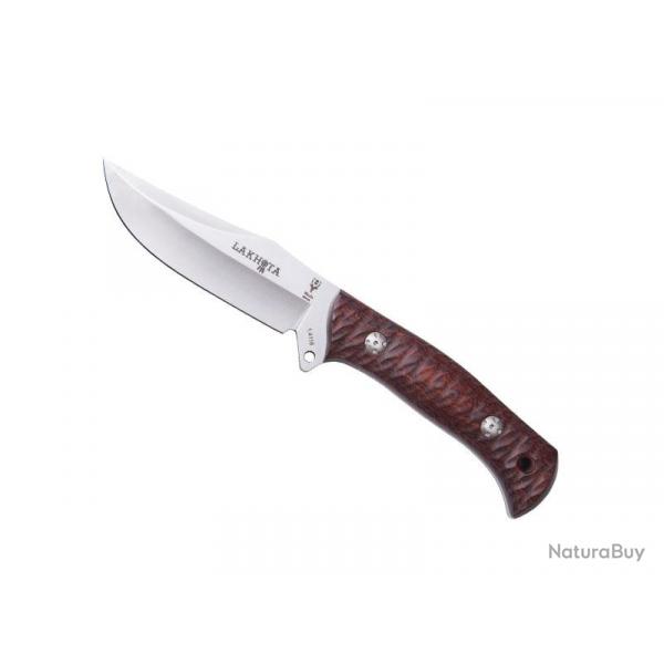 POIGNARD MUELA LAKHOTA MICARTA MARRON 12CM INOX