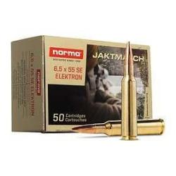 50 munitions NORMA Cal.6.5X55 SE 8G/124GR JAKTMATCH FMJ