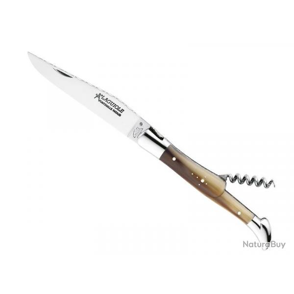 LAGUIOLE GILLES TRADITION 2P POINTE DE CORNE 12CM INOX