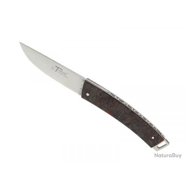 LE THIERS GILLES POCKET PLEIN MANCHE F. DE CARBONE ROUGE 10CM INOX