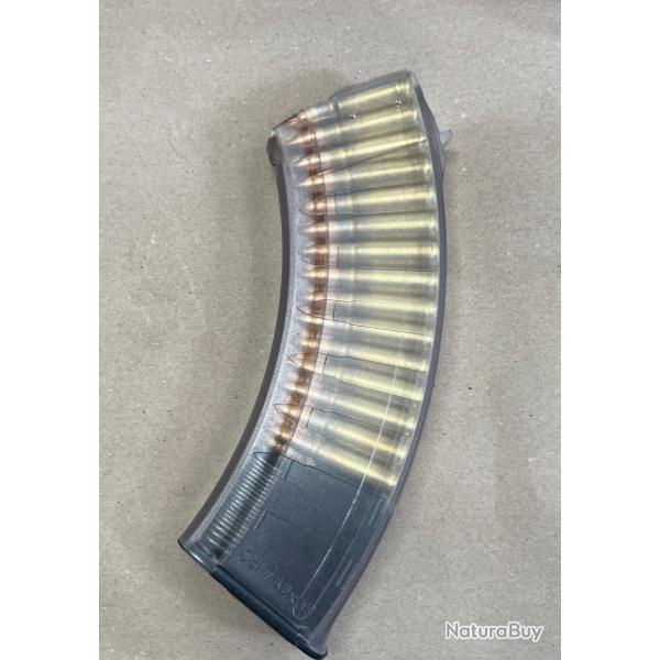 Chargeur AK-47 transparent 7,62x39 - 30 coups