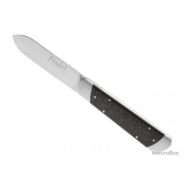 COUTEAU GILLES PRADEL FIBRE DE CARBONE NOIR 11,5CM INOX