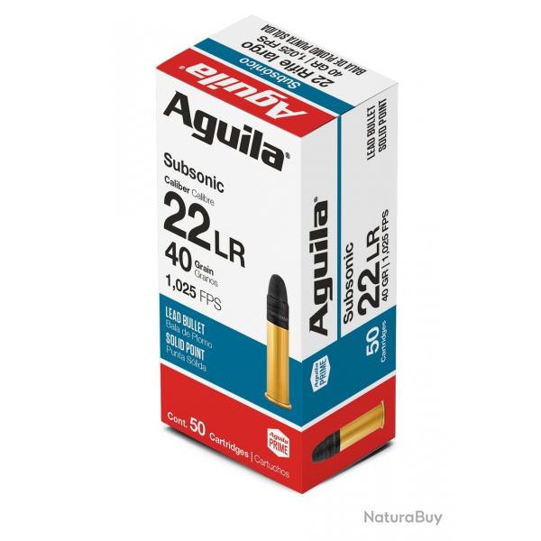 Wahoo ! Munitions AGUILA. 22 LR SUBSONIC 40 Grains / x10 botes