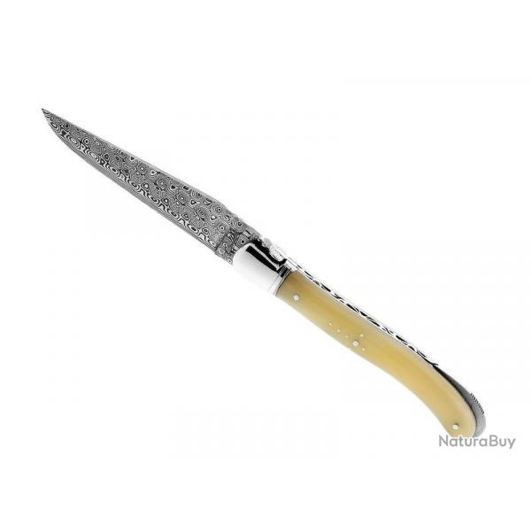 LAGUIOLE GILLES NATURE POINTE DE CORNE BLONDE 12CM DAMAS